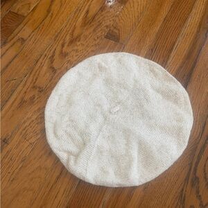 Cream Knit Beret